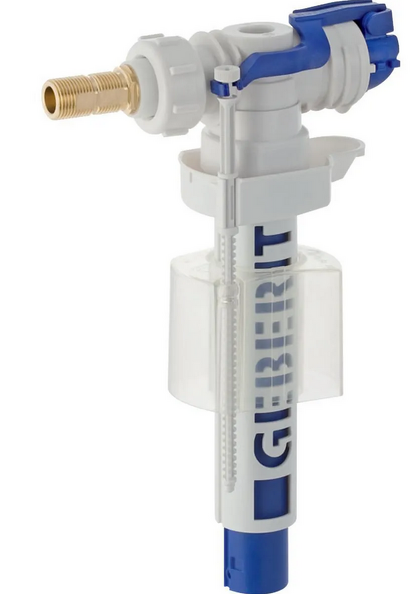 Robinet flotteur Geberit type 380, alimentation latérale, 3/8  , mamelon en laiton, pour réservoir céramique