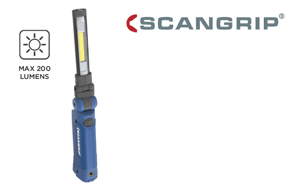 LAMPE D'INSPECTION SCANGRIP 200 LUMENS ULTRA FINE 3EN1 AVEC SPOT (035610)