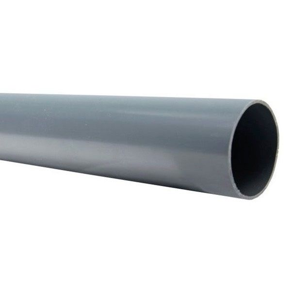 Tube d'Évacuation PVC Gris – Longueur 4 mètres